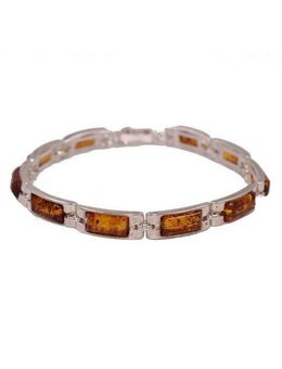 Firetti Armband Schmuck Geschenk Silber 925 Armschmuck Armkette Bernstein, Made in Germany - mit Bernstein