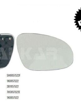 SPIEGELGLAS RECHTS BEHEIZT KONVEX VW GOLF 5 PLUS 5M1 JETTA 3 SHARAN 5M0857522F NEU - Dortmund Wickede