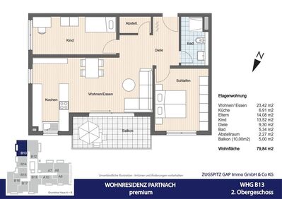 WOHNRESIDENZ PARTNACH - 3 Zi Wohnung - B13