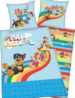 PAW PATROL Kinderbettwäsche Lets Roll, Linon, mit tollem Paw Patrol Motiv