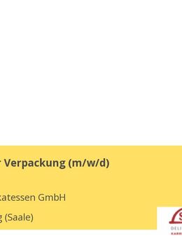 Mitarbeiter Verpackung (m/w/d) - Bernburg (Saale)