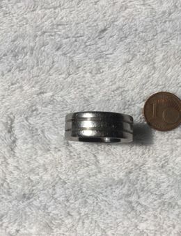 Edelstahl Schmuck Herren Ring zwei Rillen außen laufend 2,95cm Innendurchmesser - Fulda