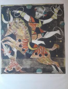 Alfred Finsterer - The Equestrian - Kunstdruck / Radierung - Nürnberg