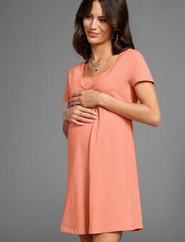 Neun Monate Umstandskleid Kurzes Schwangerschafts-Jerseykleid, Minikleid Auschnitt in Wickeloptik