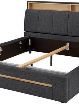 INOSIGN Polsterbett CiTY/GiRON, gepolstertes Stauraumbett, mit LED Beleuchtung, Bettkasten mit Hundebett oder als Stauraum, klappbare Kopfteile