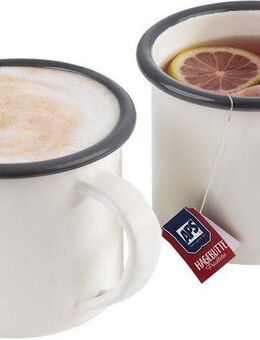 APS Tasse 2er, Emaille, 0,35 l, H: 8cm