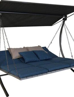 Angerer Freizeitmöbel Hollywoodschaukel Luxus Smart denim, 3-Sitzer, Bettfunktion, BxTxH: 210x145x160 cm