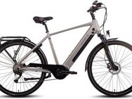 SAXONETTE E-Bike Trekkingrad Saxonette Deluxe Sport (Diamant), 9 Gang Shimano Alivio Schaltwerk, Kettenschaltung, Mittelmotor, 418 Wh, Pedelec, Elektrofahrrad für Damen u. Herren