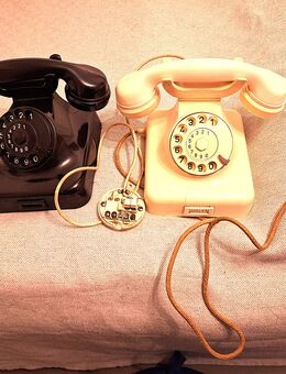 Wählscheiben Telefon W 48 -- 1 x Elfenbein und 1 x schwarz - Meckenheim