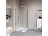 Marwell Eckdusche FERMO II, BxT: 90x90 cm, Glasdusche mit Eckeinstieg und Gleittüren