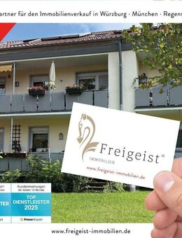 *reserviert* Ruhige 4-Zimmer-Wohnung mit Balkon, großem Gartenanteil und weiterem Zimmer im DG - Gerbrunn