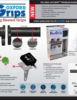 Oxford Heizgriffe für Tourer elektronisches 5-Stufen System Hot-Grips - Eschershausen