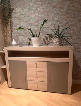 Sideboard / Kommode in Ahorn mit Cappuchino Front Glanz - Arnstadt