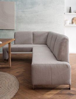 exxpo - sofa fashion Eckbank Intenso, viele Bezugsstoffe Cord, Leder, Struktur 244/157 cm (B/T), hohe Bodenfreiheit, frei im Raum stellbar, hoher Sitzkomfort
