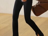 Commense Slit Schlaghose Schlaglegging Highwaist Legging Xs 34 mit Schlitz am Bein NEU tiefschwarz Bootcut Flare - Neuenhagen (Berlin)