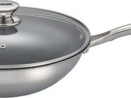 Hanseatic Wok hanseatic, Edelstahl, aus Dreischicht-Material mit Antihaft-Versiegelung, ø 28 cm, Induktion