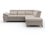 sit&more Ecksofa Cabrio L-Form, mit Sitztiefenverstellung, Arm- und Kopfteilverstellung, 3 Nierenkissen, Federkern, optional Bettfunktion und Stauraum