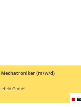 Ausbildung Mechatroniker (m/w/d) - Bielefeld