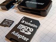 Speicherkarte Verbatim Premium MicroSDXC 64GB, DUAL Speicherkartenleser, SD & MicroSD Laufwerke, USB 3.0 Typ A, Transcend, schwarz - mit einer Datenübertragung von bis zu 90MB/s, inklusive SD-Adapter - Fürth
