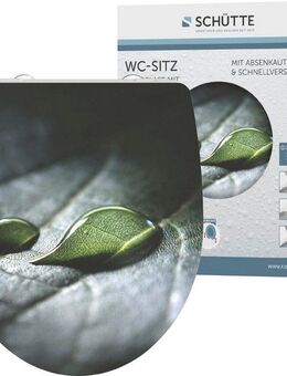 Schütte WC-Sitz Raindrop, Duroplast, mit Absenkautomatik und Schnellverschluss, High Gloss