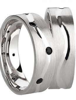 Silberringe mit schwarzen Zirkonias SR1068-SR1069 - Aholming