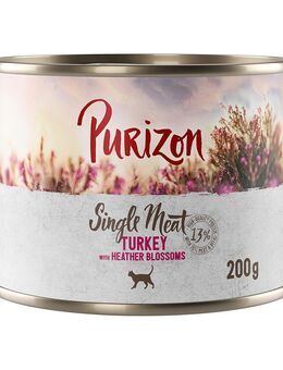Sparpaket Purizon Single Meat 24 x 200 g - Pute mit Heidekrautblüten