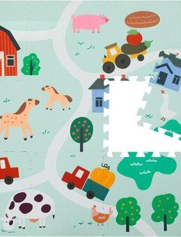 Fillikid Puzzle Puzzlematte Bauernhof, 9 Puzzleteile