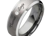 Damenring Wolframring DW114 mit Zirkonia - Aholming