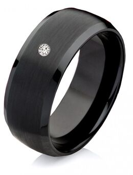 Damenring Wolframring DW152 mit Zirkonia - Aholming