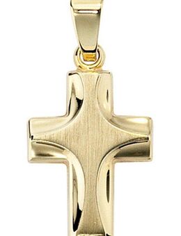 JOBO Kreuzanhänger Anhänger Kreuz, 585 Gold