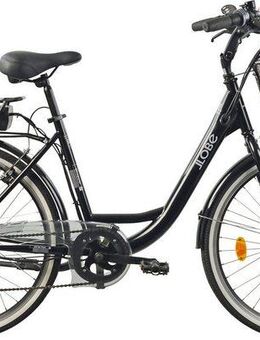 LLobe E-Bike Cityrad City E-Bike 26" Shopper schwarz, Shimano Tourney Schaltwerk, Kettenschaltung, Heckmotor, 280,8 Wh