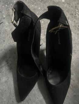 Schwarze High Heels aus Samt, Gr. 39 - Kamen