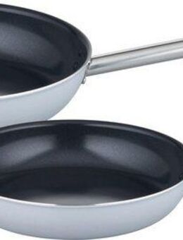 GSW Pfannen-Set Gastro Basic, Gastro-Qualität, Aluminium (Set, 2-tlg., je 1x Pfanne 24 cm, 28 cm), VITAFLON® QUARZIT Antihaft-Versiegelung, Induktion