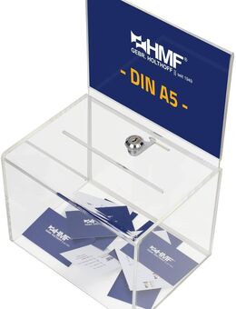 HMF Acryl Spendenbox mit Blatteinschub DIN A5 #46913 - Birkenfeld (Baden-Württemberg)