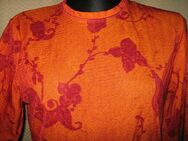 NEU * Edel * Blumen * Blüten * Flower- Power * Langarm * Longsleeve * T- Shirt "bianca" Gr. 40- 42/ M * mandarin- orange * bordaux- dunkel- wein- rot * - Riedlingen