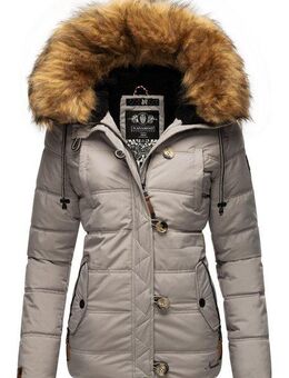 Navahoo Winterjacke Zoja stylische Steppjacke mit Kunstpelz Kapuze