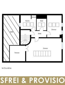 Bezugsfreie Dachgeschosswohnung mit großer Terrasse & Provisionsfrei - Teltow