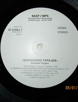 Sebastião Tapajos - Bienvenido Tapajos (1973 BASF / MPS) MUSTERPLATTE / TESTPRESSUNG !! - Groß Gerau