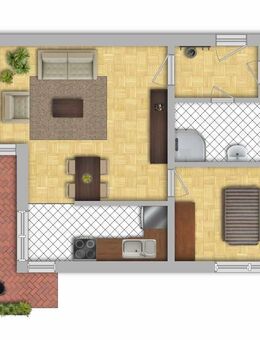 2 Zimmer, MD-Süd, G.-Ricker-Str.32, OG 2, klein aber fein: Laminat, Balkon und EBK! - Magdeburg