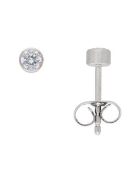 Adelia´s Paar Ohrhänger 1 Paar Edelstahl Ohrringe / Ohrstecker mit Zirkonia Ø 3,5 mm, mit Zirkonia Edelstahlschmuck für Damen