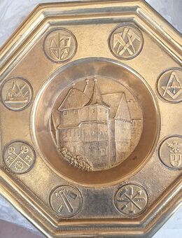 Zunft Abzeichen - Wandteller /Massives Messing - Florstadt