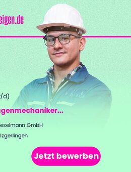 Anlagenmechaniker (m/w/d) - Holzgerlingen