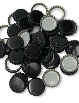 Kronkorken Bier Deckel Wein 26mm stark SCHWARZ 50 Stück - Wuppertal