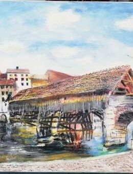 Original Oelgemälde von Willi Ingold, Ansicht OLTEN Altstadt, von 1968 - Horgen
