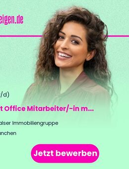 Front Office Mitarbeiter/-in mit Unterstützung Backoffice (m/w/d) - München