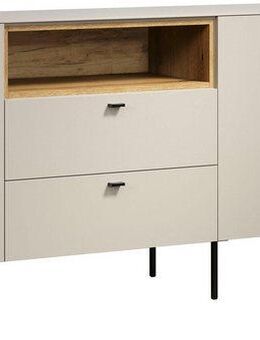 Places of Style Sideboard San Pedro (1 St), Anrichte mit Griffen und Füßen aus Metall - (B/T/H) 197/42/85 cm