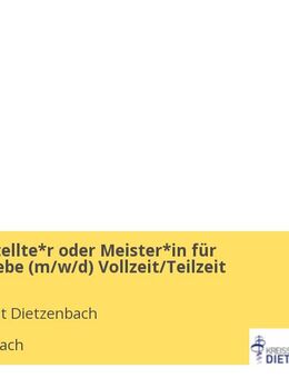 Fachangestellte*r oder Meister*in für Bäderbetriebe (m/w/d) Vollzeit/Teilzeit - Dietzenbach