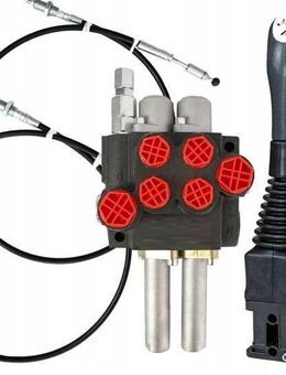 2-teiliger 80-l-Hydraulikverteiler mit doppelseitigen Verriegelungen Hydraulikventil Joystick Kreuzschaltung Bowdenzug Frontlader komplett Set SET 1 - Wuppertal