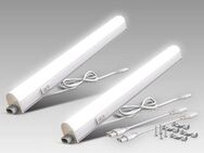 B.K.Licht Unterschrankleuchte BK_UL1514 2er Set LED Unterbauleuchten, Lichtleisten, L: 31.3cm, 4W, LED fest integriert, Neutralweiß, 400Lm, 4.000K Neutralweißes Licht, Erweiterbar durch Stecksystem
