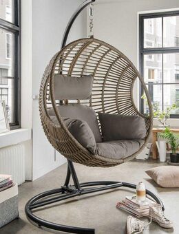 Destiny Hängesessel COCO DE LUXE II, Stahl, Aluminium, Polyrattan, mit Gestell, inkl. Auflagen